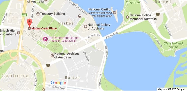 Things to do in Canberra: Magna Carta Place