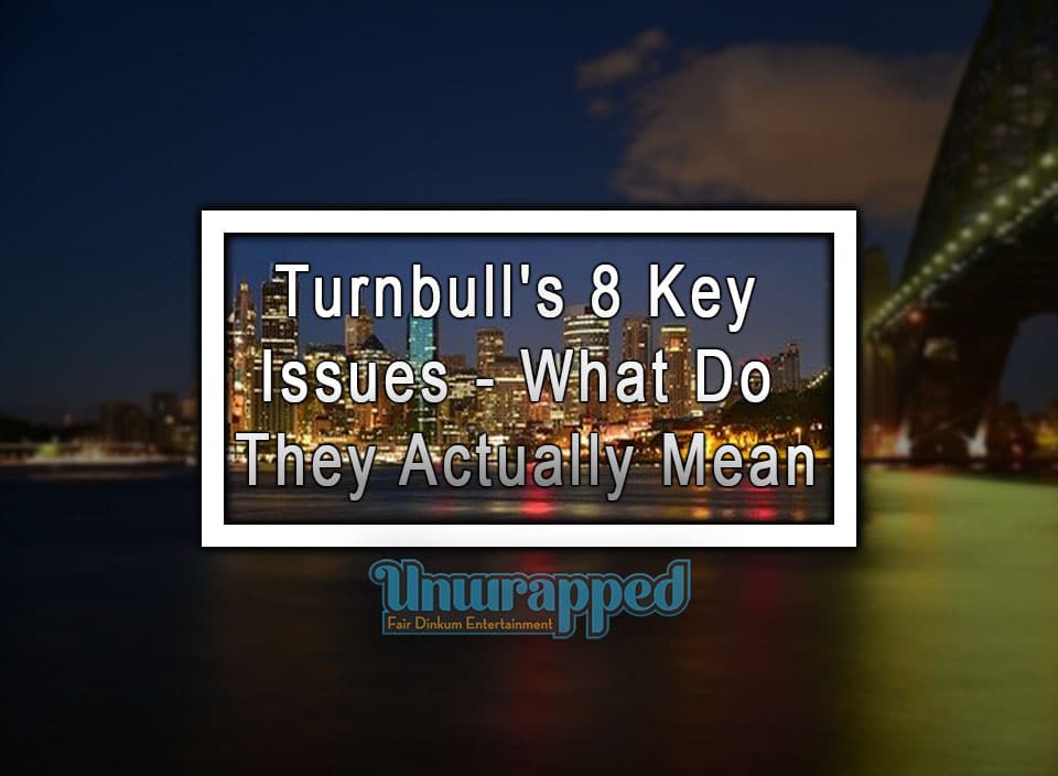 Turnbull's 8 Key Issues - What Do They Actually Mean