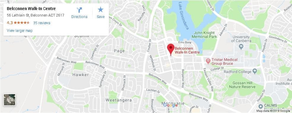 Nurse-Led Walk-In Centre Canberra Location Belconnen