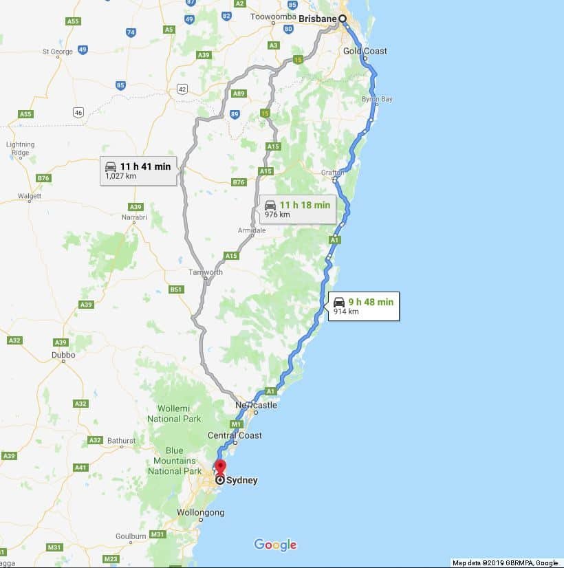 Pacific Highway, Brisbane to Sydney