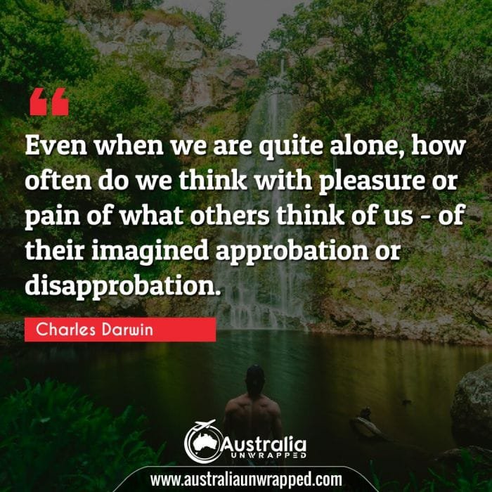 Even when we are quite alone, how often do we think with pleasure or pain of what others think of us - of their imagined approbation or disapprobation.