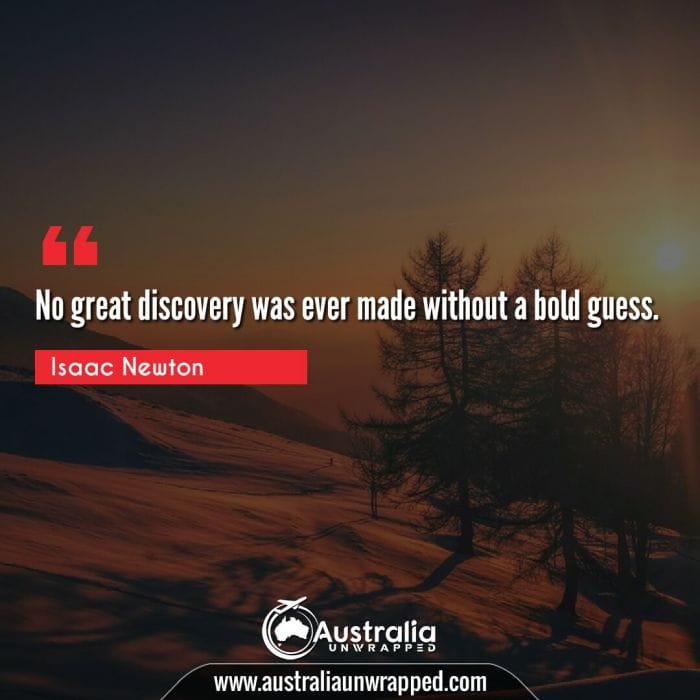 No great discovery was ever made without a bold guess.
