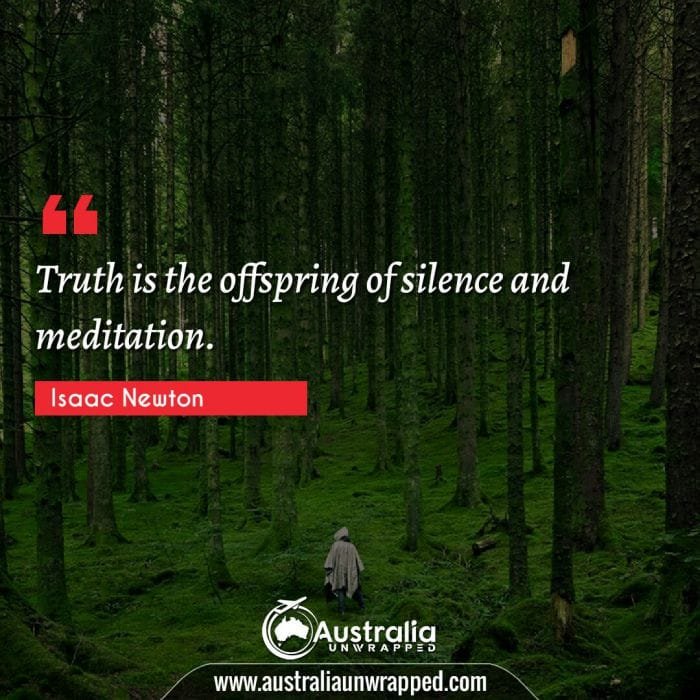 Truth is the offspring of silence and meditation.