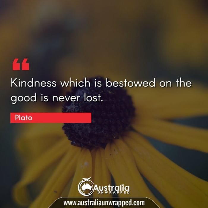 Kindness which is bestowed on the good is never lost.