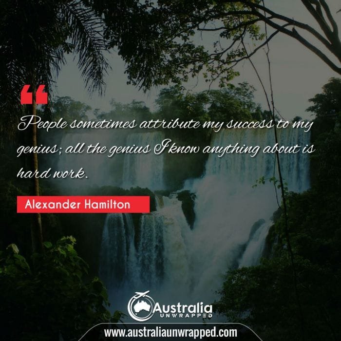 People sometimes attribute my success to my genius; all the genius I know anything about is hard work.