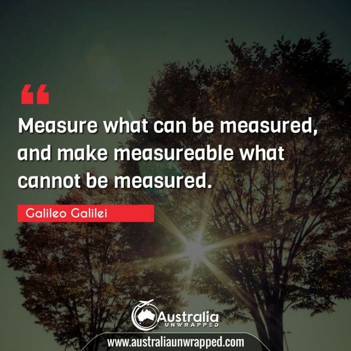 
 Measure what can be measured, and make measureable what cannot be measured