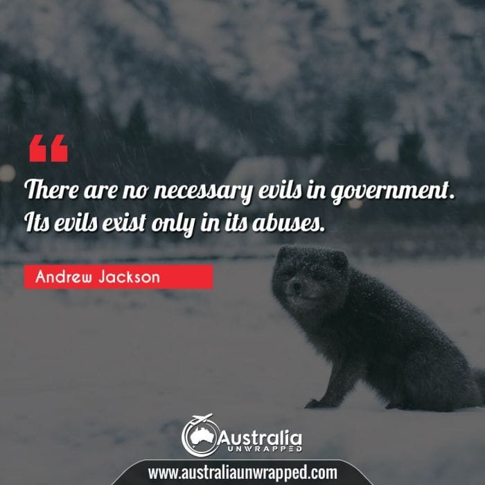 There are no necessary evils in government. Its evils exist only in its abuses.