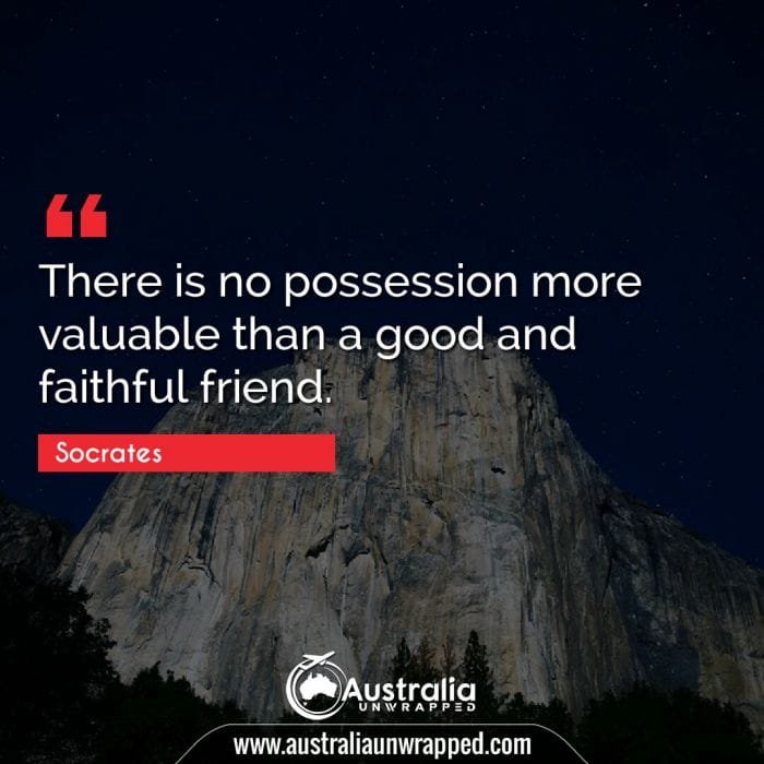 There is no possession more valuable than a good and faithful friend.