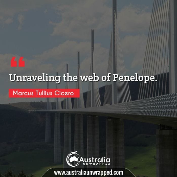  Unraveling the web of Penelope.
