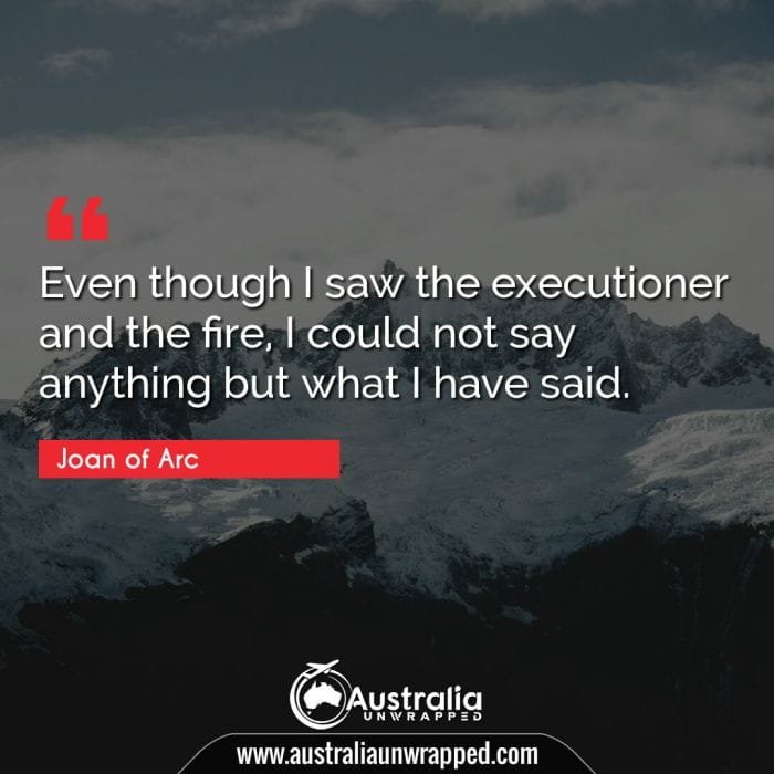 Even though I saw the executioner and the fire, I could not say anything but what I have said.