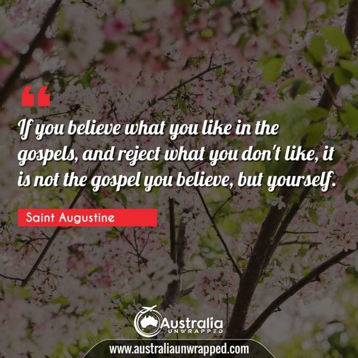  If you believe what you like in the gospels, and reject what you don't like, it is not the gospel you believe, but yourself.
