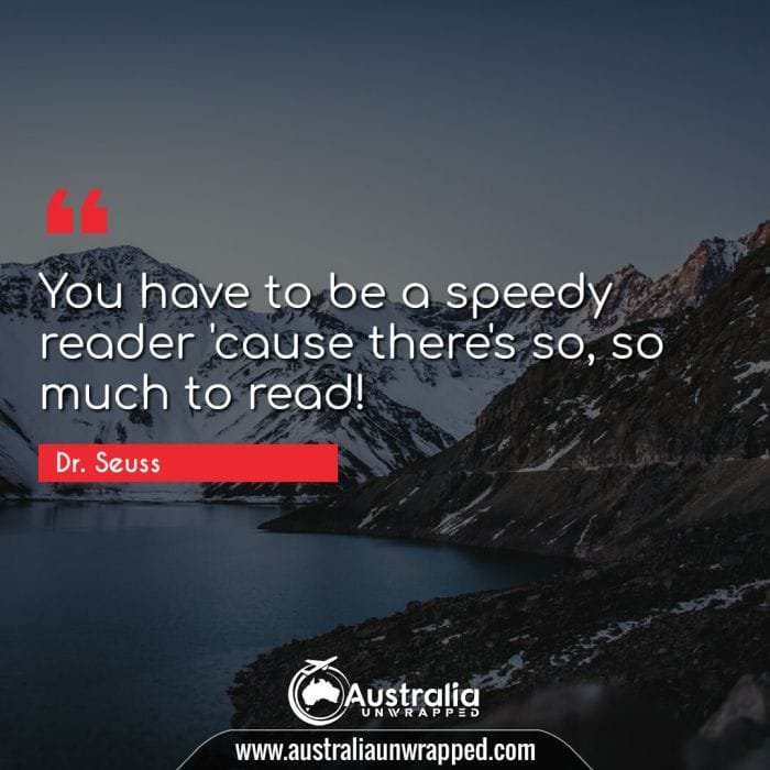 You have to be a speedy reader 'cause there's so, so much to read!