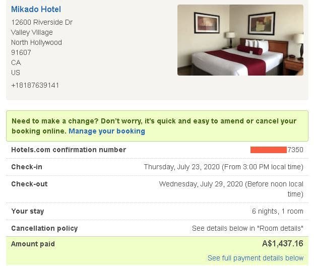 Hotels.com Cancellation for a Refundable Policy
