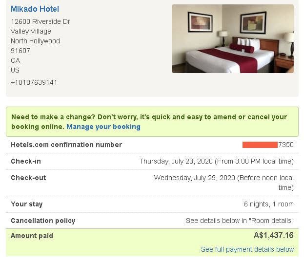 Hotels.com Cancellation for a Refundable Policy 