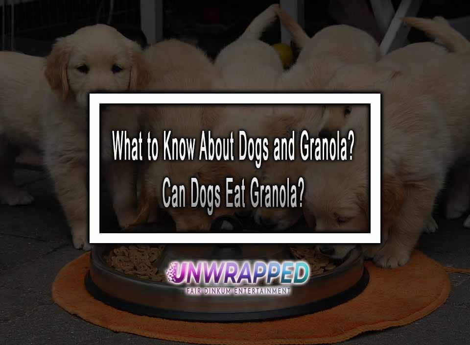 What to Know About Dogs and Granola? Can Dogs Eat Granola?