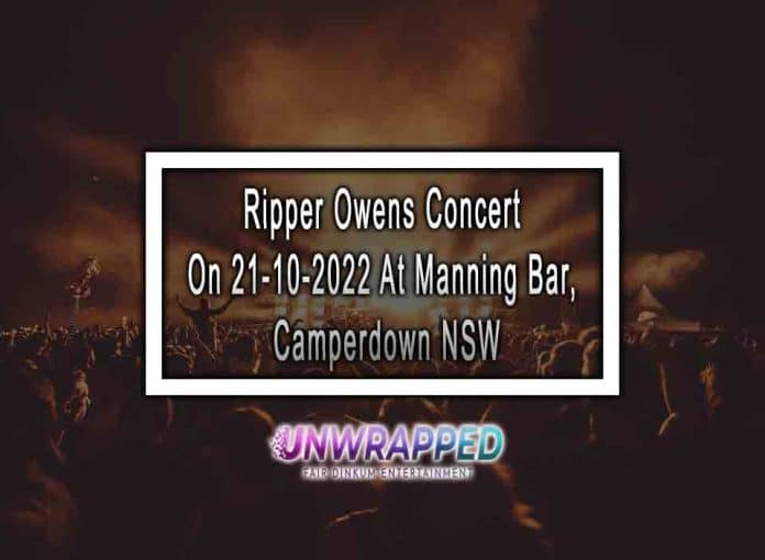 Ripper Owens Concert On 21-10-2022 At Manning Bar, Camperdown NSW