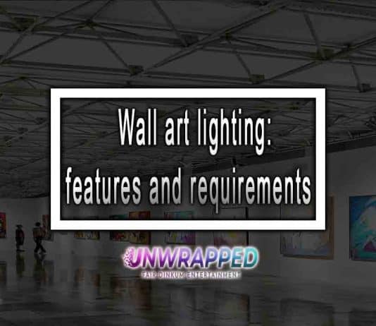Wall art lighting: features and requirements