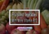 Fruits And Vegetables With More Vitamin B12